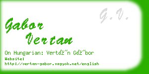 gabor vertan business card